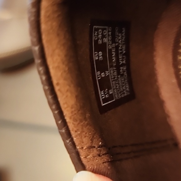 Clarks Ashland Lane Q Ultimate Comfort Size 8 M Womens Red Wood Slip-on Brown - Picture 7 of 7